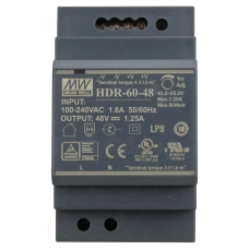 Блок живлення для монтажа на DIN рейку Mean Well HDR-60-48 48B 1,25А