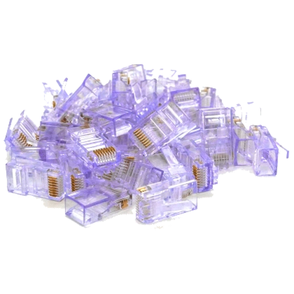 Конектор Merlion RJ-45 8P8C UTP Cat-5 (100 шт/уп.) Q100 Violet