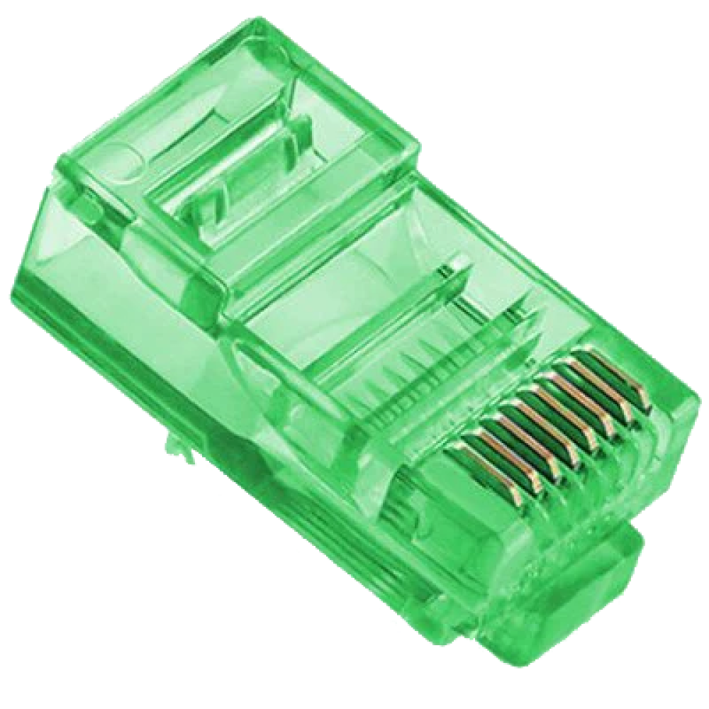 Конектор (100 шт/уп.) Merlion RJ-45 8P8C UTP Cat-5 Q100 Green