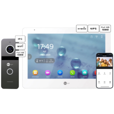 Комплект відеодомофону Neolight MEZZO Hybrid + SOLO IPW Graphite з кутком, PoE адаптер для панелі виклику Комплект відеодомофону Neolight MEZZO Hybrid + SOLO IPW Graphite з кутком, PoE адаптер для панелі виклику