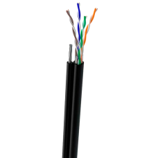 Кабель вуличний з тросом 7*0,5мм cat 5e OK-Net UTP 4*2*0,49+ КППт-ВПбухта 305 м