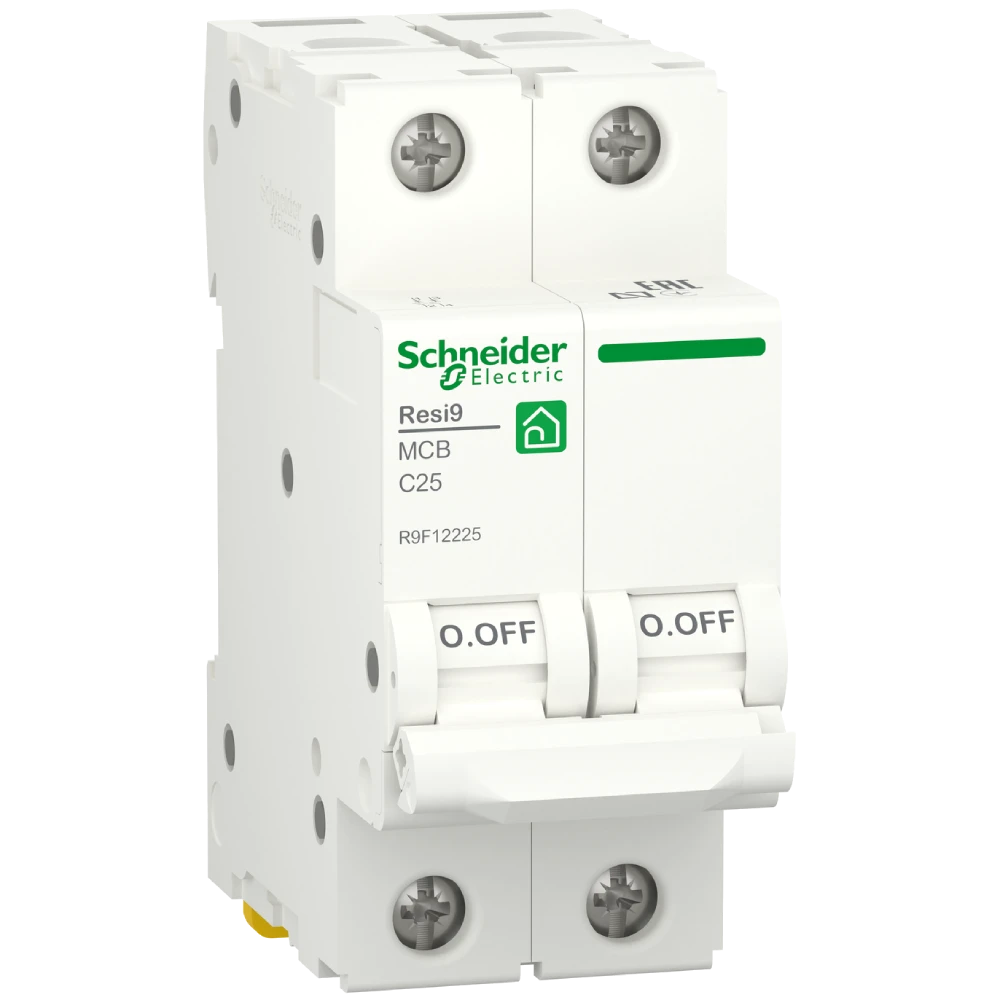 Автоматичний вимикач Schneider Electric RESI9 25 А, 2P, кривая С, 6кА