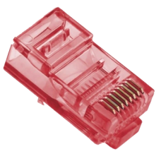 Конектор (100 шт/уп.) Ritar RJ-45 8P8C UTP Cat-5 Q100 Red Конектор (100 шт/уп.) Ritar RJ-45 8P8C UTP Cat-5 Q100 Red