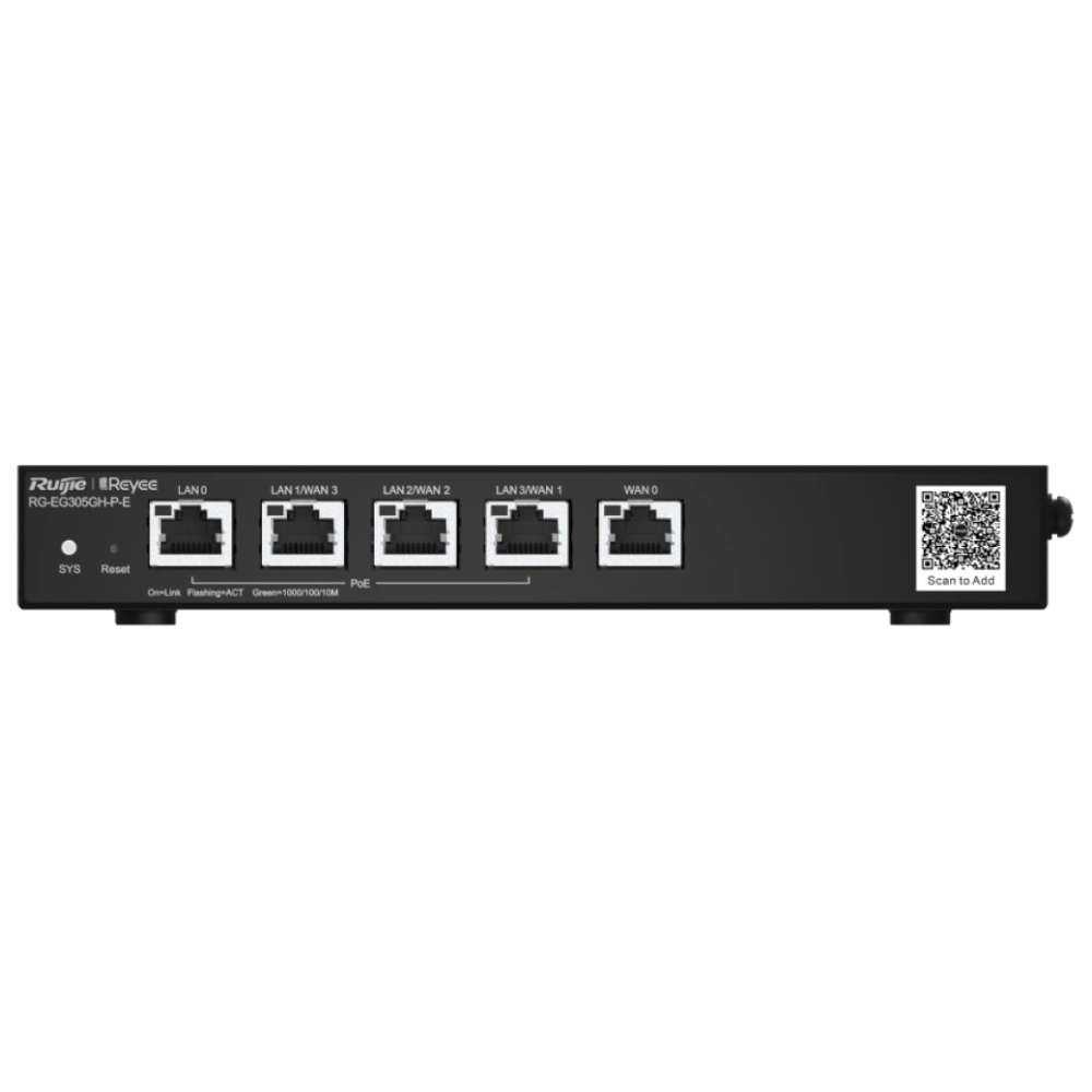 5-портовий маршрутизатор PoE з хмарним керуванням Ruijie Reyee RG-EG305GH-P-E