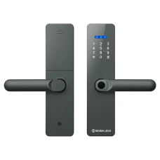 Розумний дверний біометричний замок SEVEN LOCK SL-7740BF grey (врізна частина 5050)