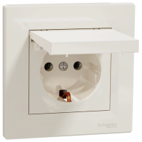 Розетка із кришкою, із заземленням Schneider Electric Asfora EPH3100123