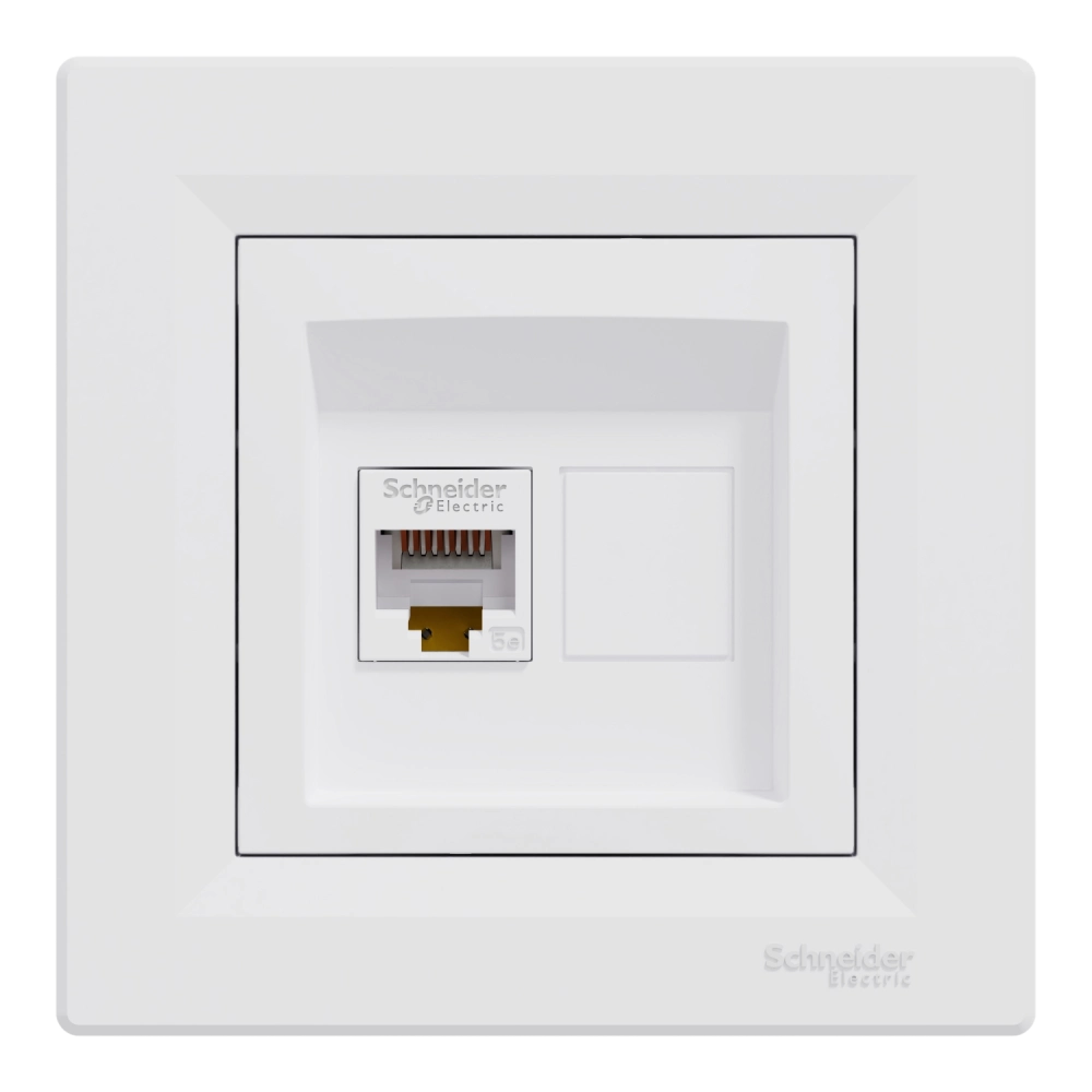 Розетка комп'ютерна одинарна Schneider Electric Asfora EPH4300121 RJ45 кат.5е UTP