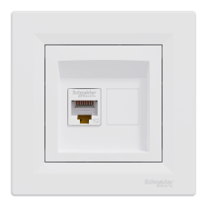 Розетка комп'ютерна одинарна Schneider Electric Asfora EPH4300121 RJ45 кат.5е UTP
