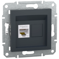 РОЗЕТКА КОМП'ЮТЕРНА RJ45 UTP КАТ. 5Е АНТРАЦИТ Schneider Electric Asfora EPH4300169