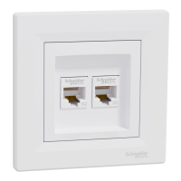 Розетка комп'ютерна подвійна біла Schneider Electric Asfora EPH4400121 RJ45 5e