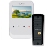 Комплект відеодомофон + панель виклику Slinex SK-04 + ML-16HR black