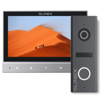 Комплект видеодомофон + панель вызова Slinex SK-07N Cloud grey + ML-17HD graphite