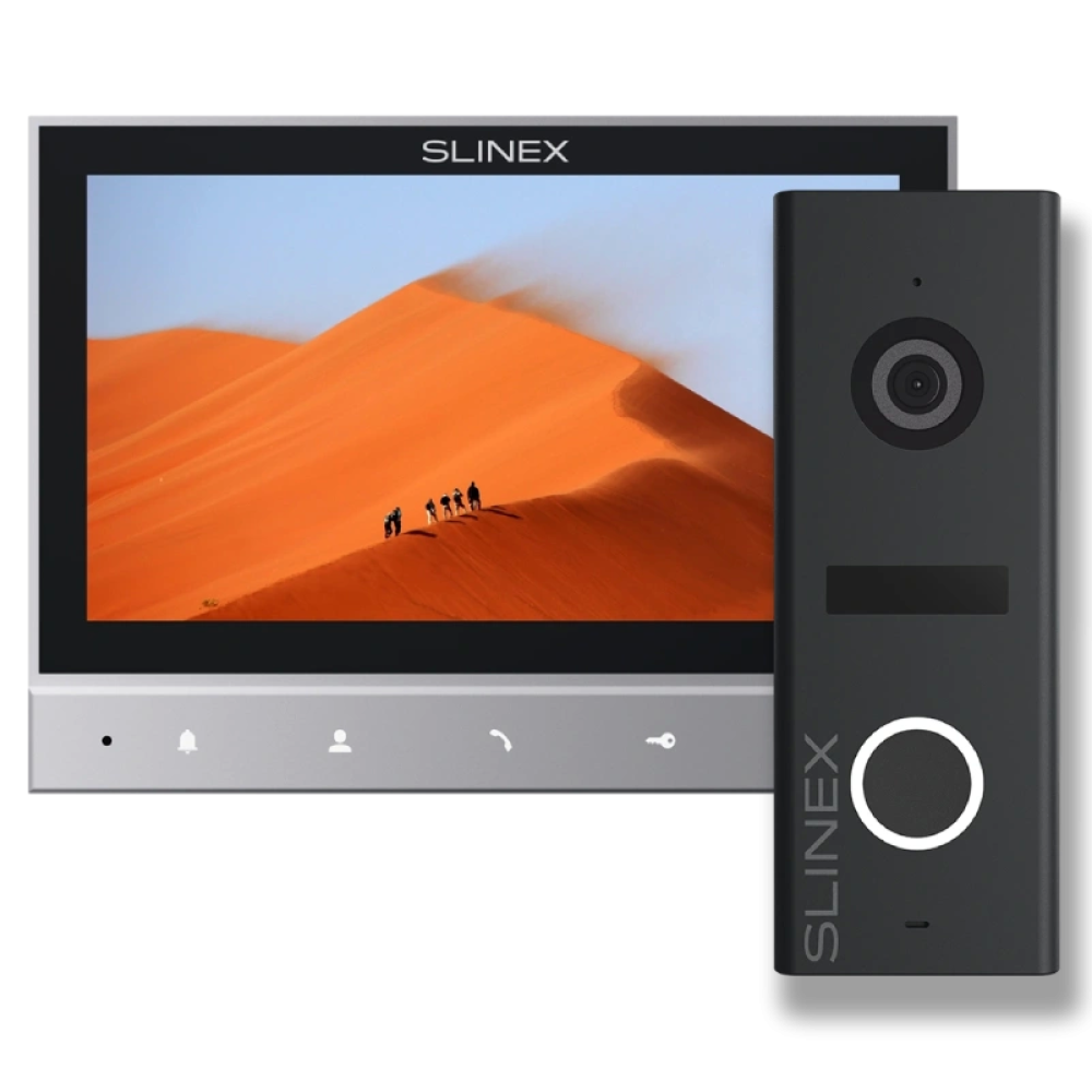 Комплект відеодомофону Slinex SK 7 Start (Slinex SK 7 grey + панель виклику ML-17HR graphite)