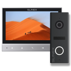 Комплект відеодомофону Slinex SK 7 Start (Slinex SK 7 grey + панель виклику ML-17HR graphite)