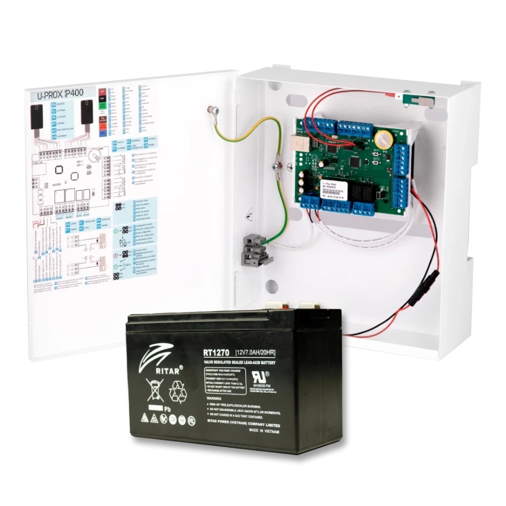 Комплект прилад доступу та акумулятор U-Prox IP400 IP + Ritar 12V 7Ah RT1270