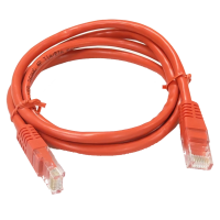 Патч-корд 1 м кат. 5e червоний UTP