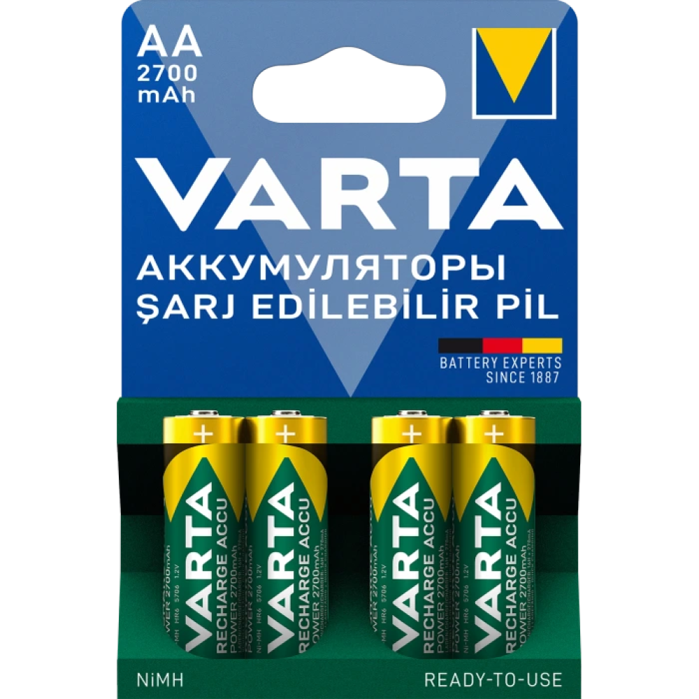 Акумулятор VARTA ACCU AA 2700mAh BLI 4 NI-MH