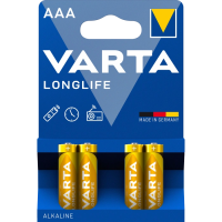 Батарейка VARTA LONGLIFE AAA BLI 4 ALKALINE