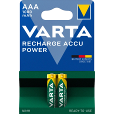 Аккумулятор VARTA RECHARGEABLE ACCU AAA 1000mAh BLI 2 NI-MH (READY 2 USE)