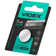 Акумулятор літієвий Videx LIR2032 BLISTER CARD Акумулятор літієвий Videx LIR2032 BLISTER CARD