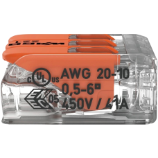 Клема WAGO COMPACT 221-613 3 0,5-6 мм2 (41А)