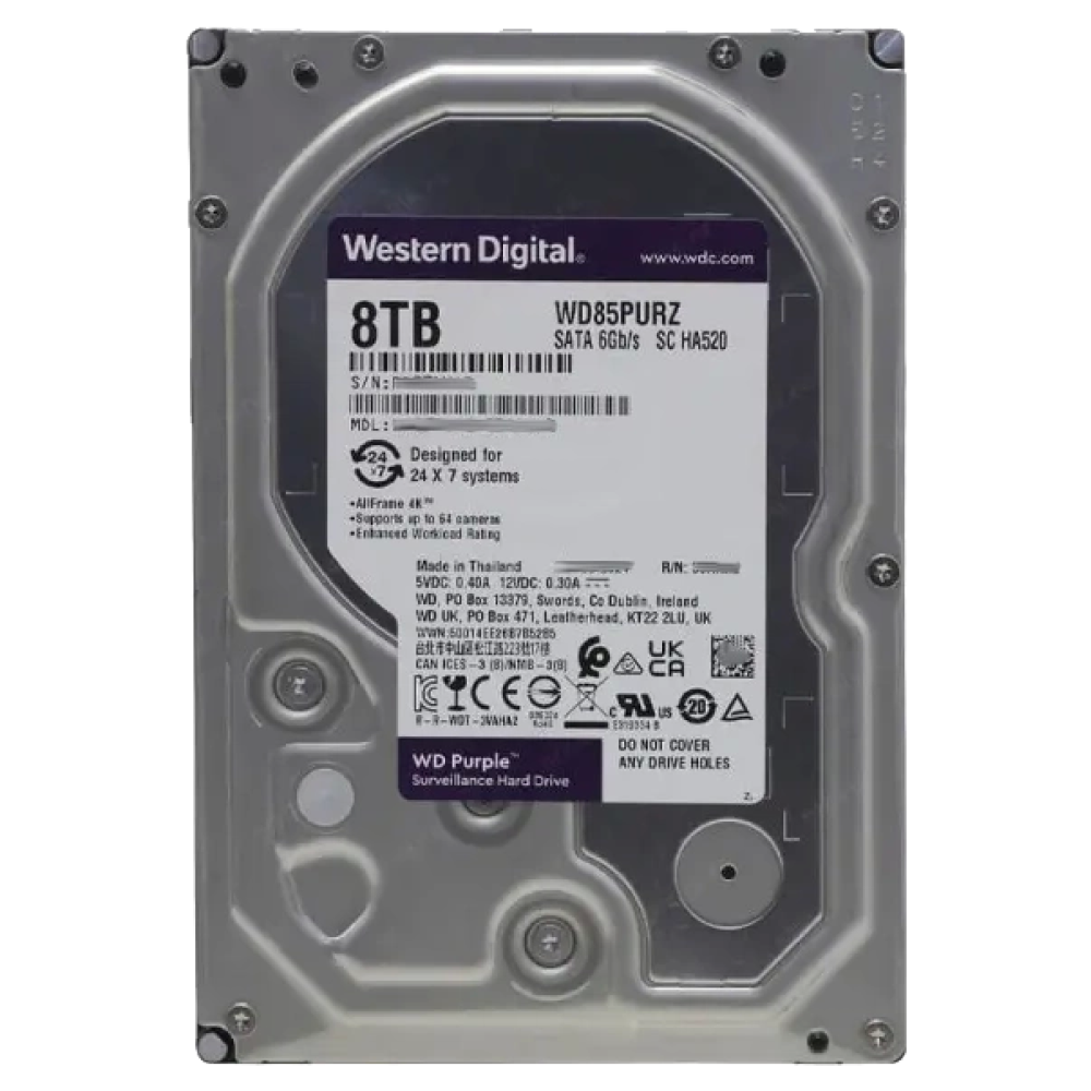 Жорсткий диск внутрішній Western Digital Purple WD85PURZ 8Тб Жорсткий диск внутрішній Western Digital Purple WD85PURZ 8Тб
