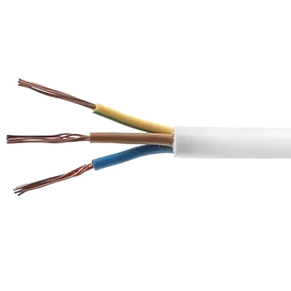 Провід ПВС 3х1,5 білий (Україна) (100 м) Провід ПВС 3х1,5 білий (Україна) (100 м)