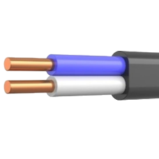 Кабель ВВГ нг LS П 2х1,5 чорний (Україна) (100м) Кабель ВВГ нг LS П 2х1,5 чорний (Україна) (100м)
