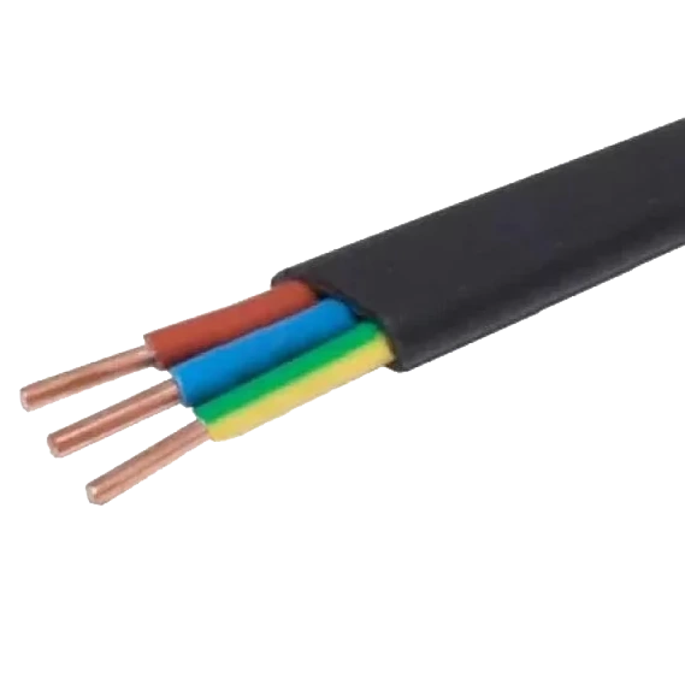 Кабель ВВГ нг LS П 3х1,5 чорний (Україна) (100м)